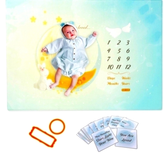 Large Baby Care Milestone Play Mat - Picture 1 of 9